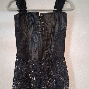 Black Lace Corset Dress